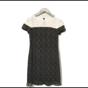 Karl Lagerfeld FlutterSleeve Polkadot Sheath Dress